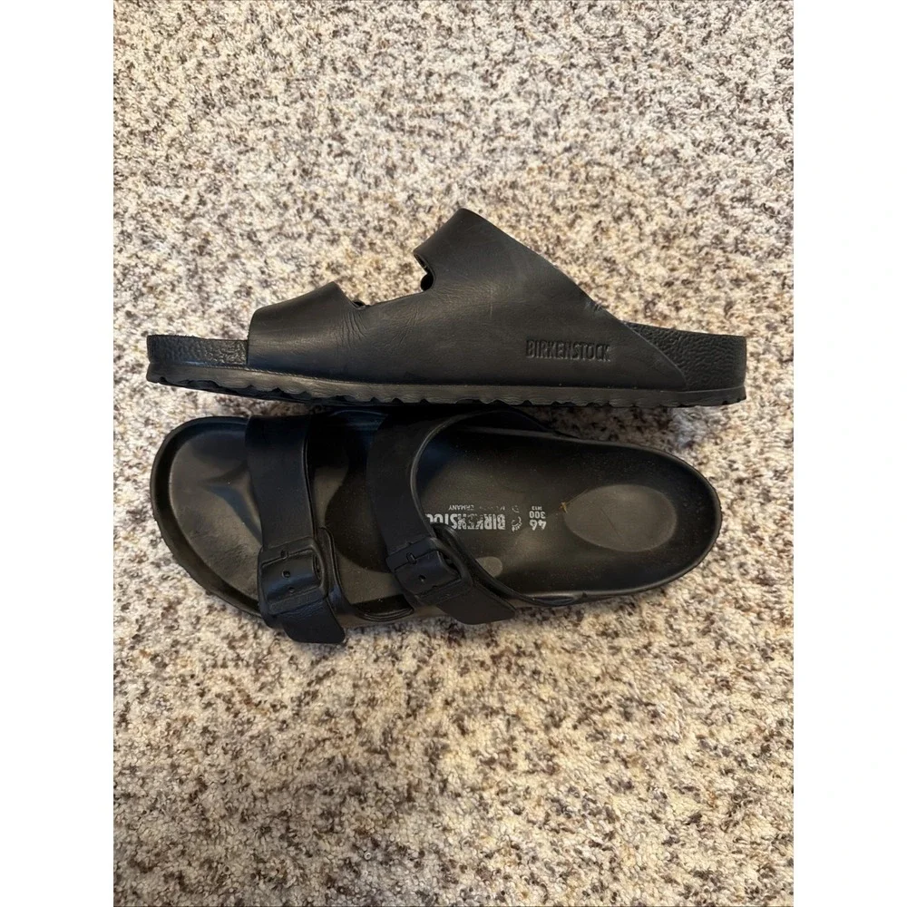 Birkenstock Arizona Eva Double Strap/Buckle Sandals Black Sz46 EU 14  US